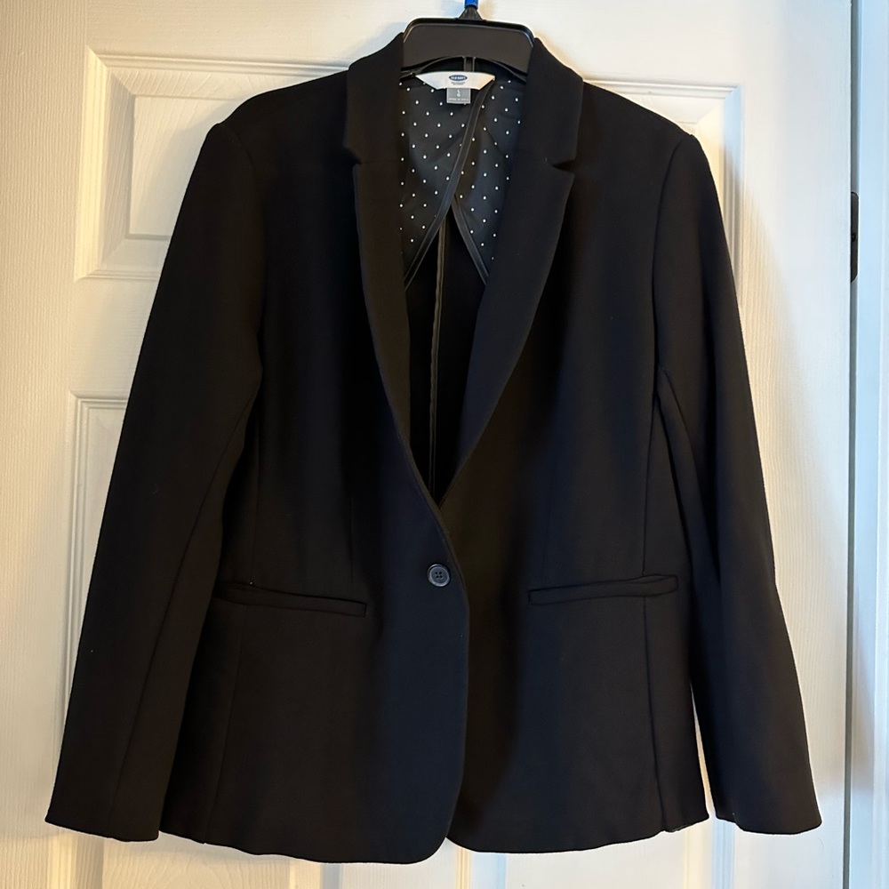 Black Old Navy Single Button Blazer
